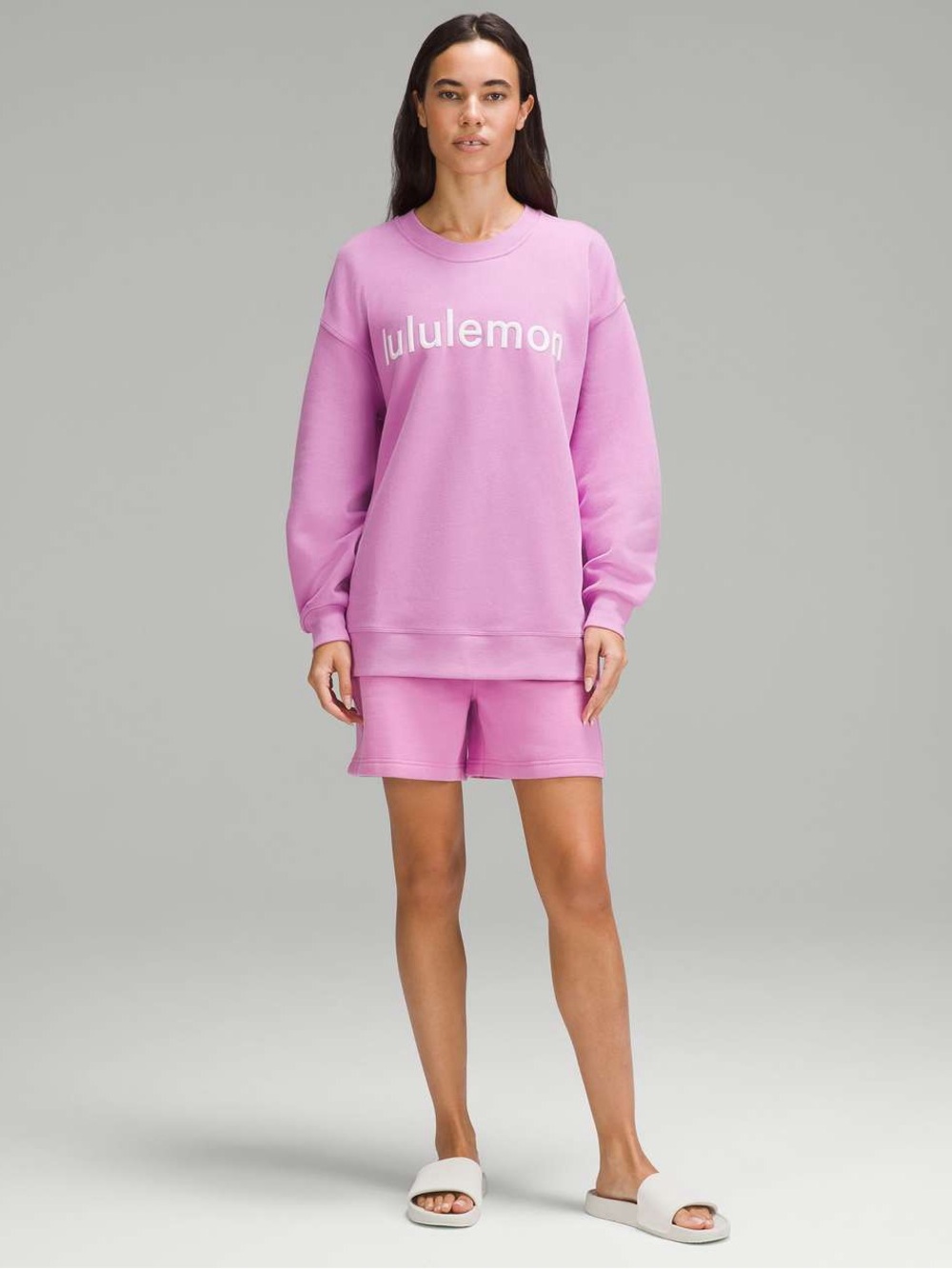 Dahlia Mauve Perfectly Oversized Crew Lululemon - Picture 6 of 8
